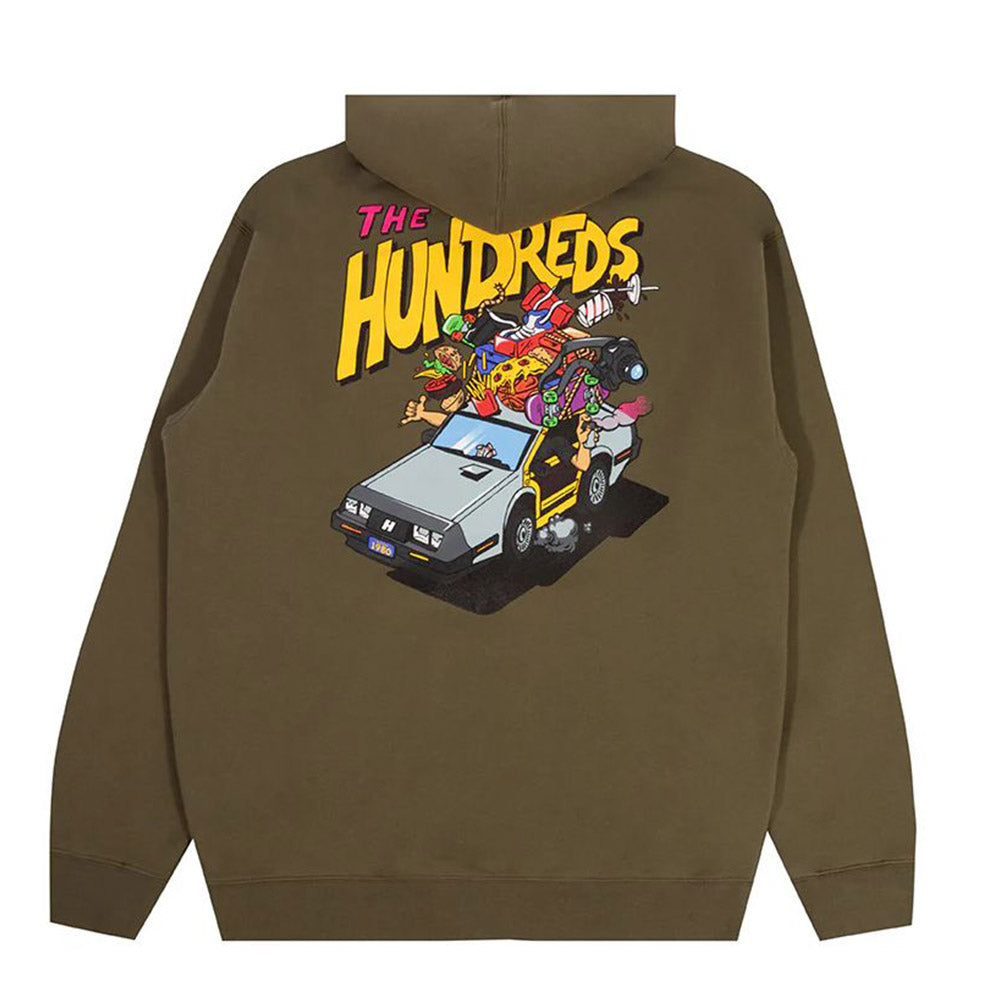 THE HUNDREDS LONE PINE WOODY ZIP UP OLIVE