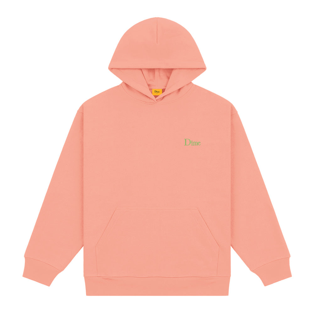 DIME CLASSIC SMALL LOGO HOODIE ORANGE