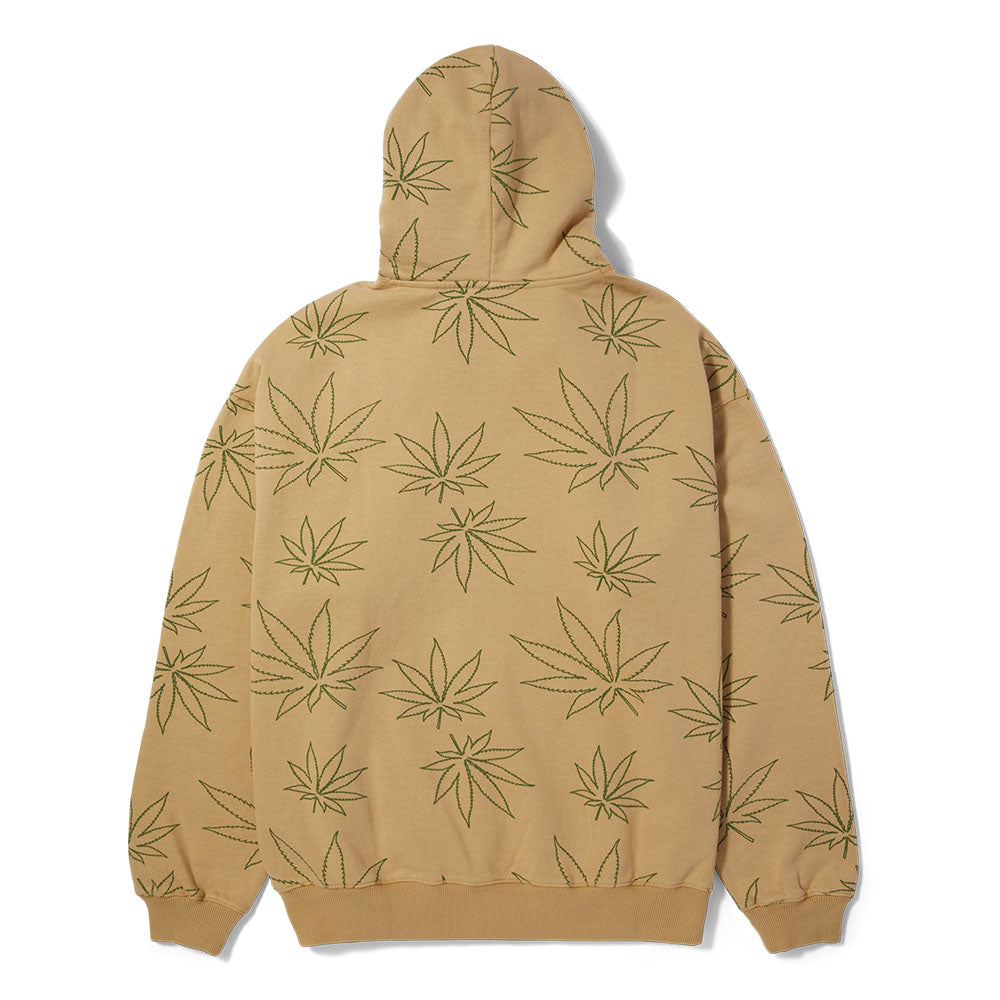 HUF PLANTLIFE FLEECE HOODIE KHAKI