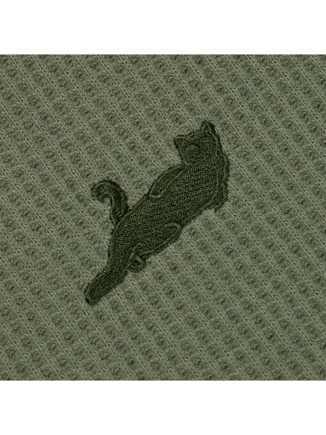 Castanza Waffle Zip Hood Olive