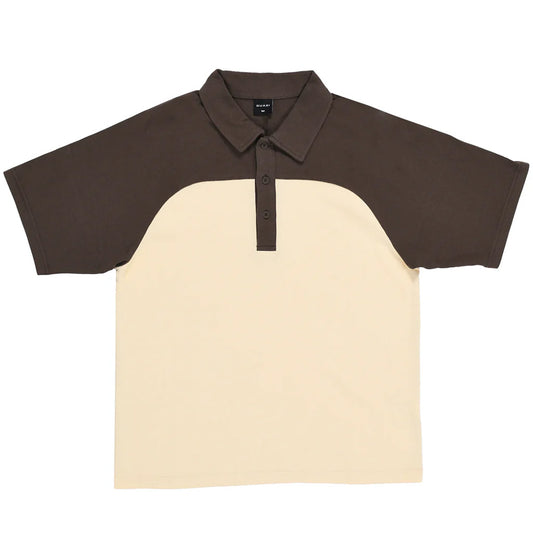 QUASI LESLIE RAGLAN POLO BROWN
