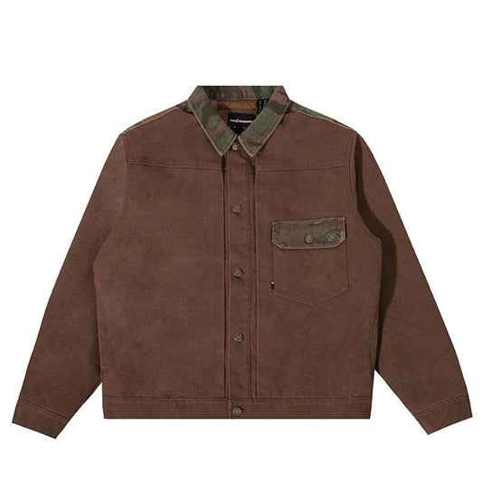THE HUNDREDS CAMO CANVAS JACKET BROWN