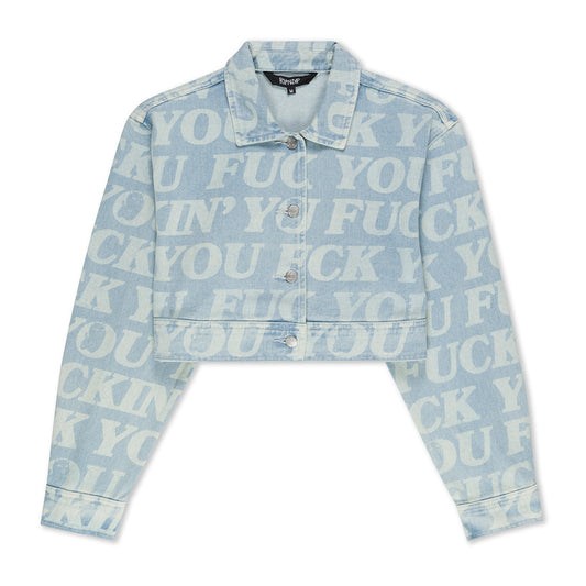 RIPNDIP FUCKING FUCK DENIM CROP JACKET