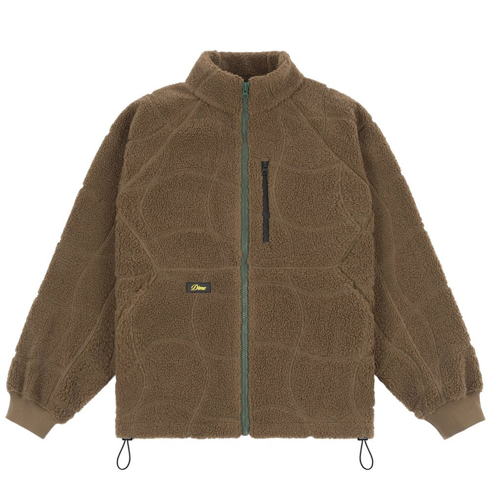 DIME COVERSTICH SHERPA FLEECE  BROWN