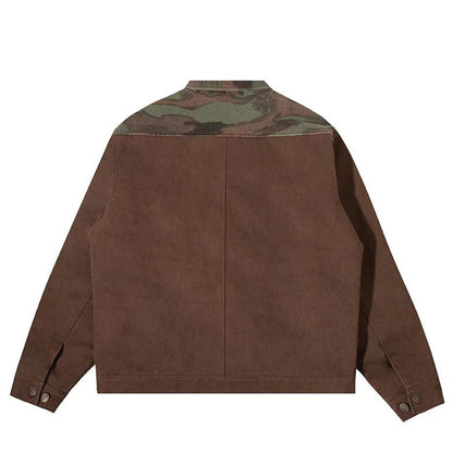 THE HUNDREDS CAMO CANVAS JACKET BROWN