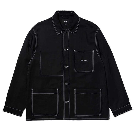 HUF CONTRAST NYLON CHORE JACKET BLACK