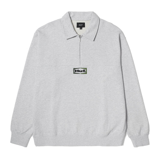 HUF SLATE QUARTER ZIP FLEECE  GREY