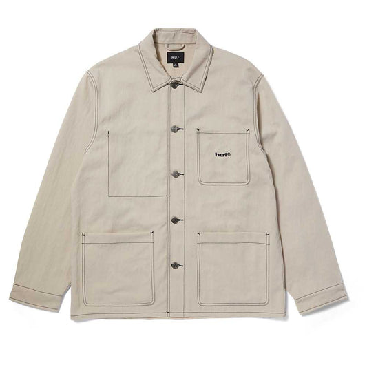 HUF CONTRAST NYLON CHORE JACKET CREAM