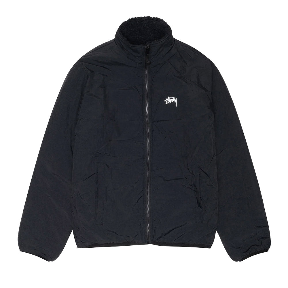 STUSSY SHERPA REVERSIBLE JACKET BLACK