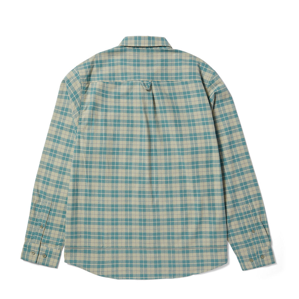 HUF MODAL LS PLAID SHIRT CREAM