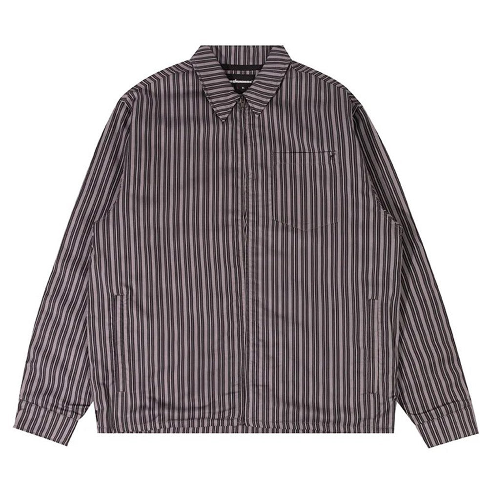 THE HUNDREDS PADDED LS WOVEN GREY