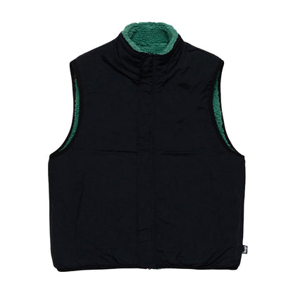 STUSSY SHERPA REVERSIBLE VEST TURQUOISE