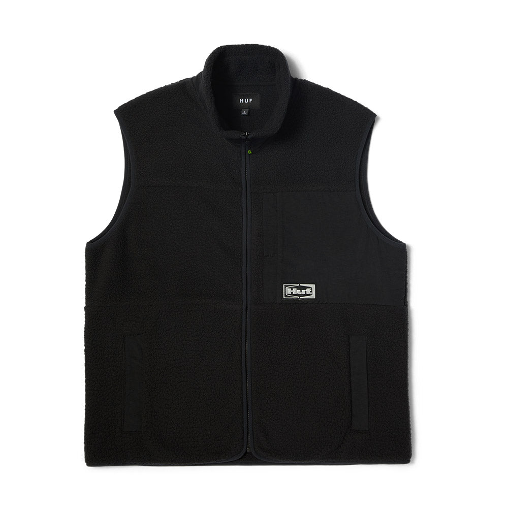 HUF SONOMA HIGH PILE VEST BLACK