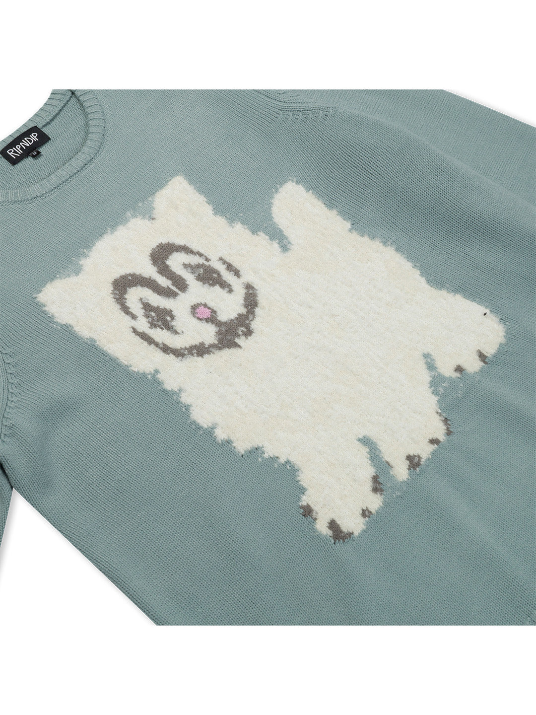 Pet Me I'm Cute Knit Sweater Grey