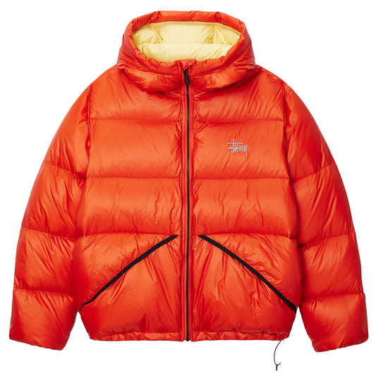 STUSSY MICRO RIPSTOP DOWN PARKA ORANGE