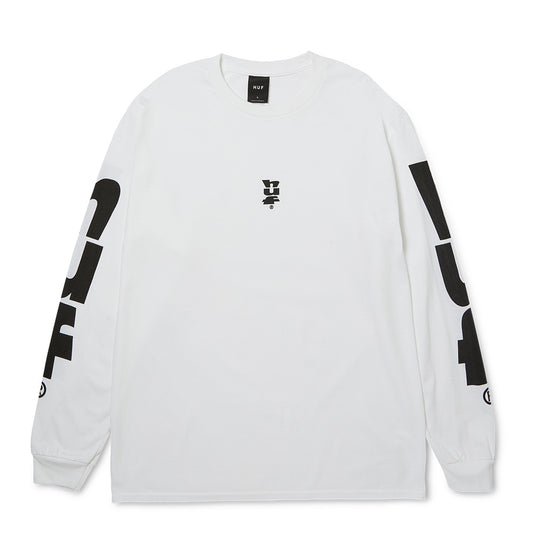 HUF MEGABLAST LS TEE WHITE