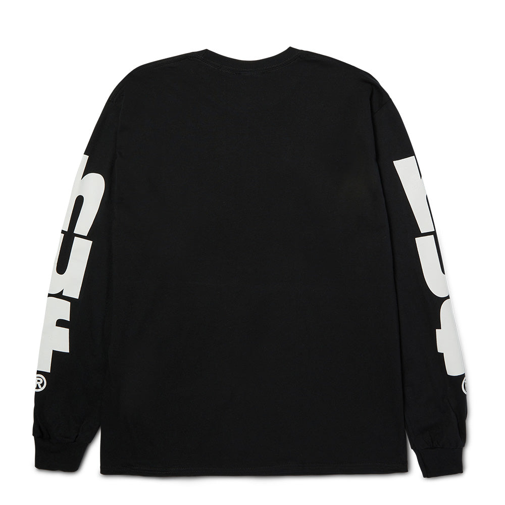 HUF MEGABLAST LS TEE BLACK