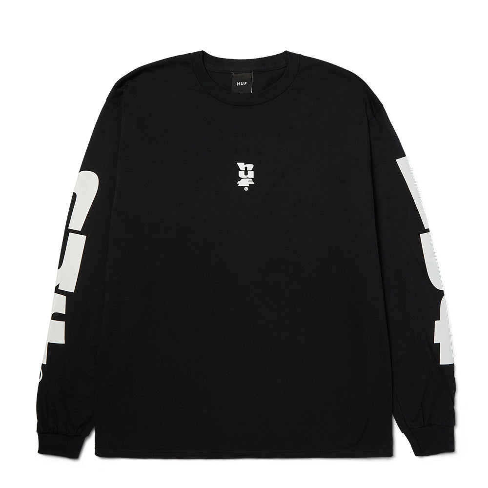 HUF MEGABLAST LS TEE BLACK