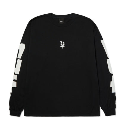 HUF MEGABLAST LS TEE BLACK
