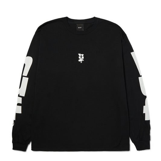HUF MEGABLAST LS TEE BLACK
