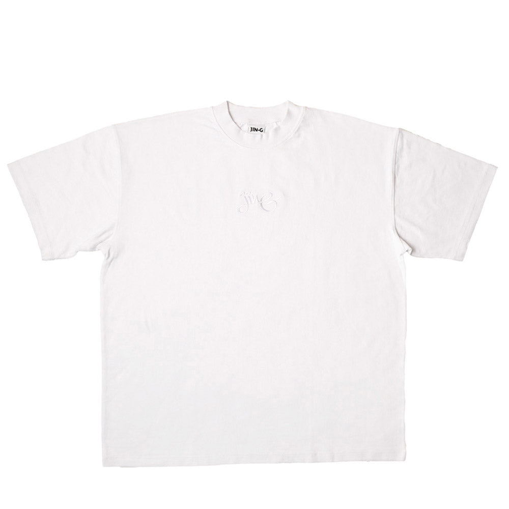 JIN-G SIGNATURE EMBROIDERED TEE WHITE