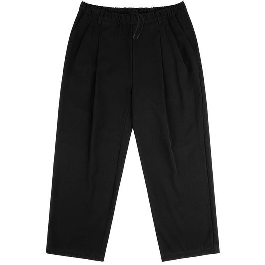 DIME PLEATED TWILL PANTS BLACK