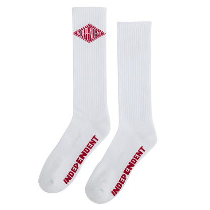 INDEPENDENT DIAMOND GROUNDWORK SOCK WHITE