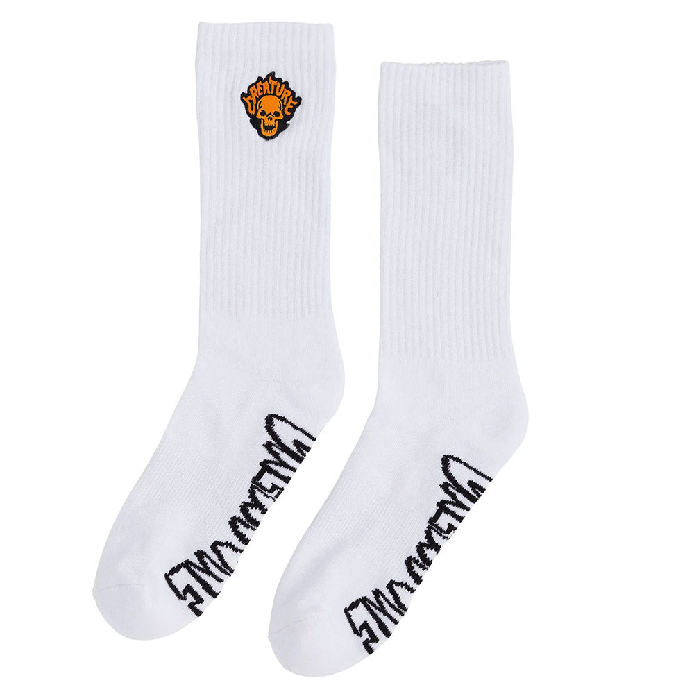 CREATURE BONEHEAD FLAME SOCKS WHITE