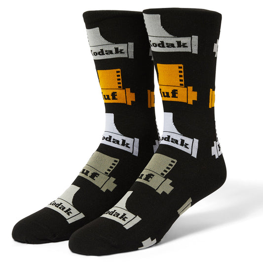 HUF X KODAK CREW SOCK BLACK