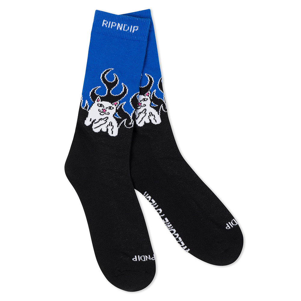 RIPNDIP WELCOME TO HECK SOCKS BLACK