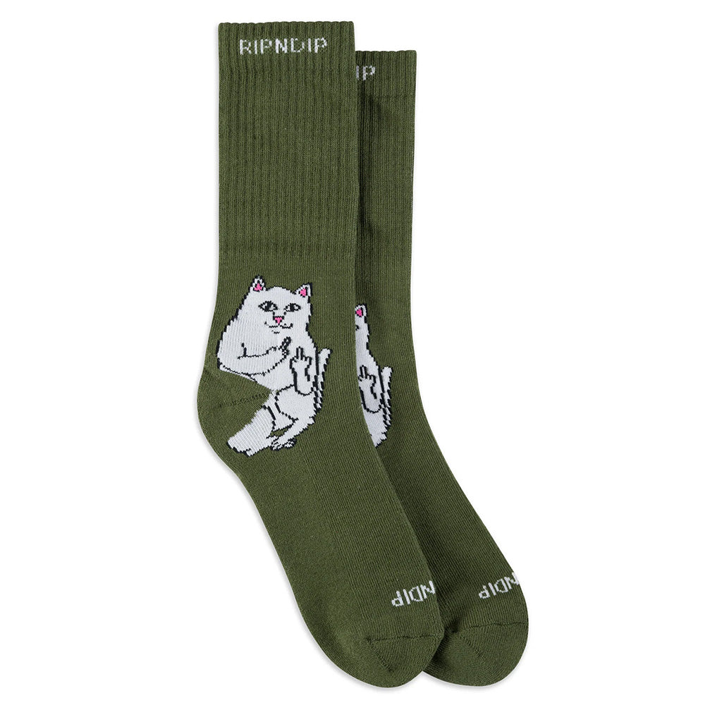 RIPNDIP LORD NERMAL SOCKS DARK GREEN