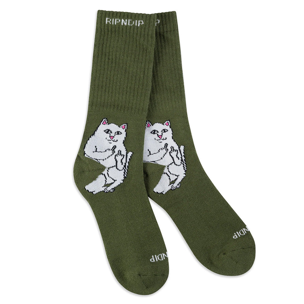 RIPNDIP LORD NERMAL SOCKS DARK GREEN