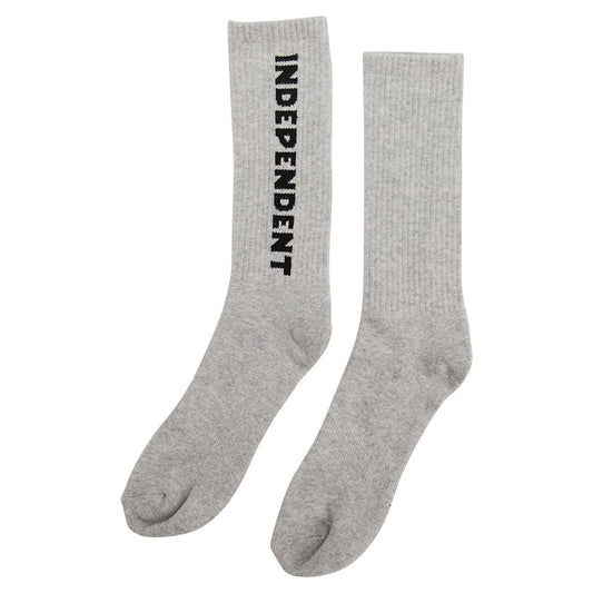 INDEPENDENT BASELINE MID CREW SOCKS GREY