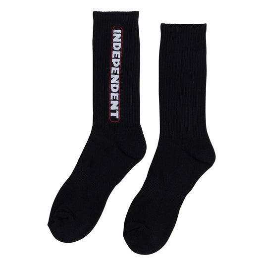 INDEPENDENT BAR LOGO CREW SOCKS BLACK