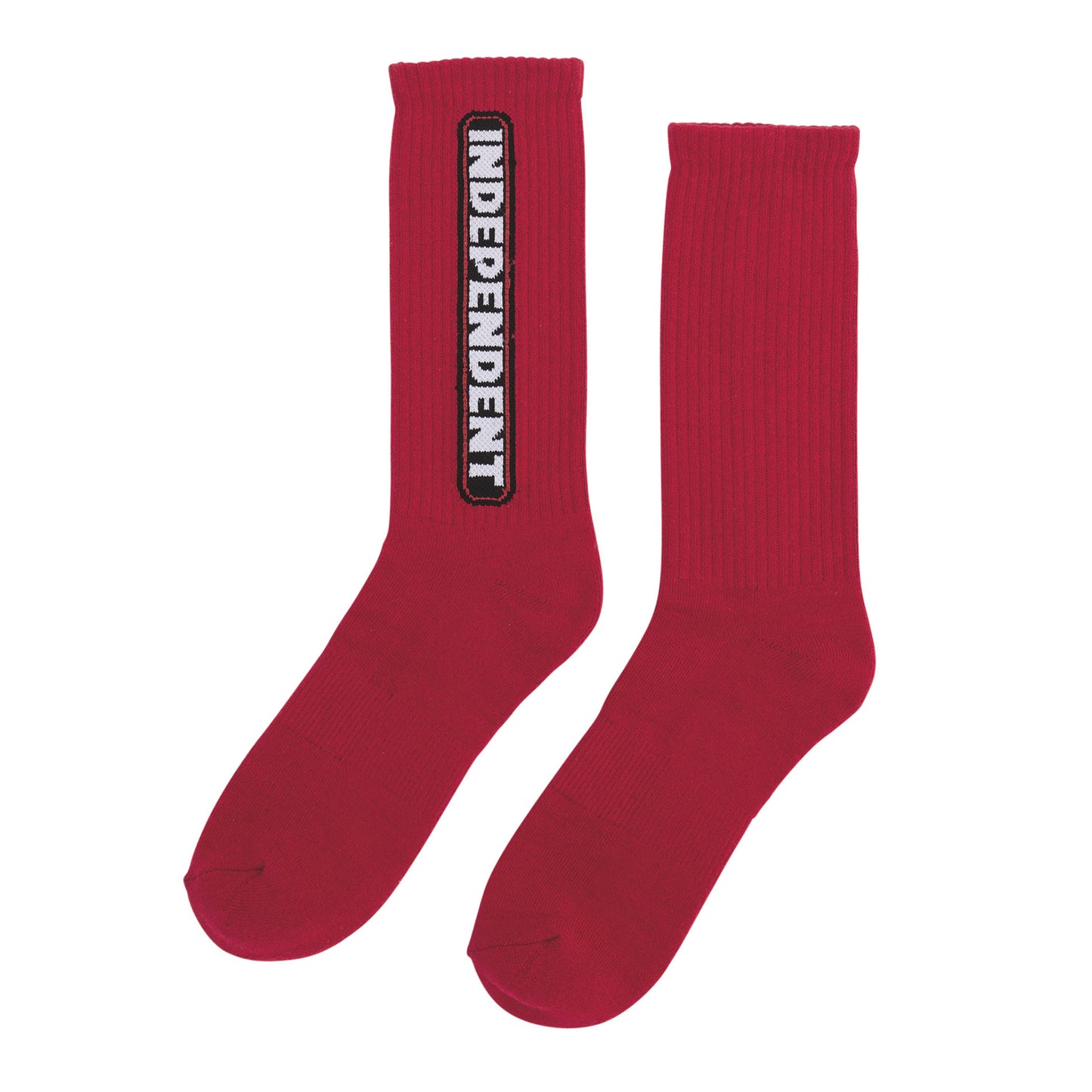 INDEPENDENT BAR LOGO SOCKS RED