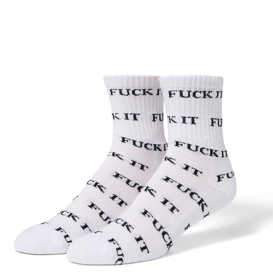 HUF FUCK IT 1/4 SOCK WHITE