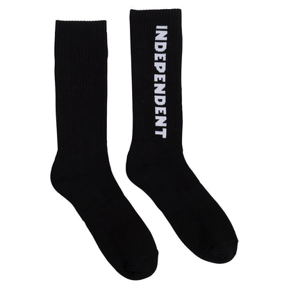 INDEPENDENT BASELINE MID CREW SOCKS BLACK