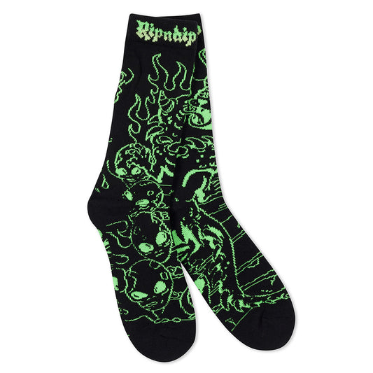 RIPNDIP HORNTAIL SOCKS BLACK