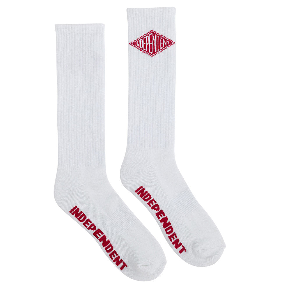 INDEPENDENT DIAMOND GROUNDWORK SOCK WHITE