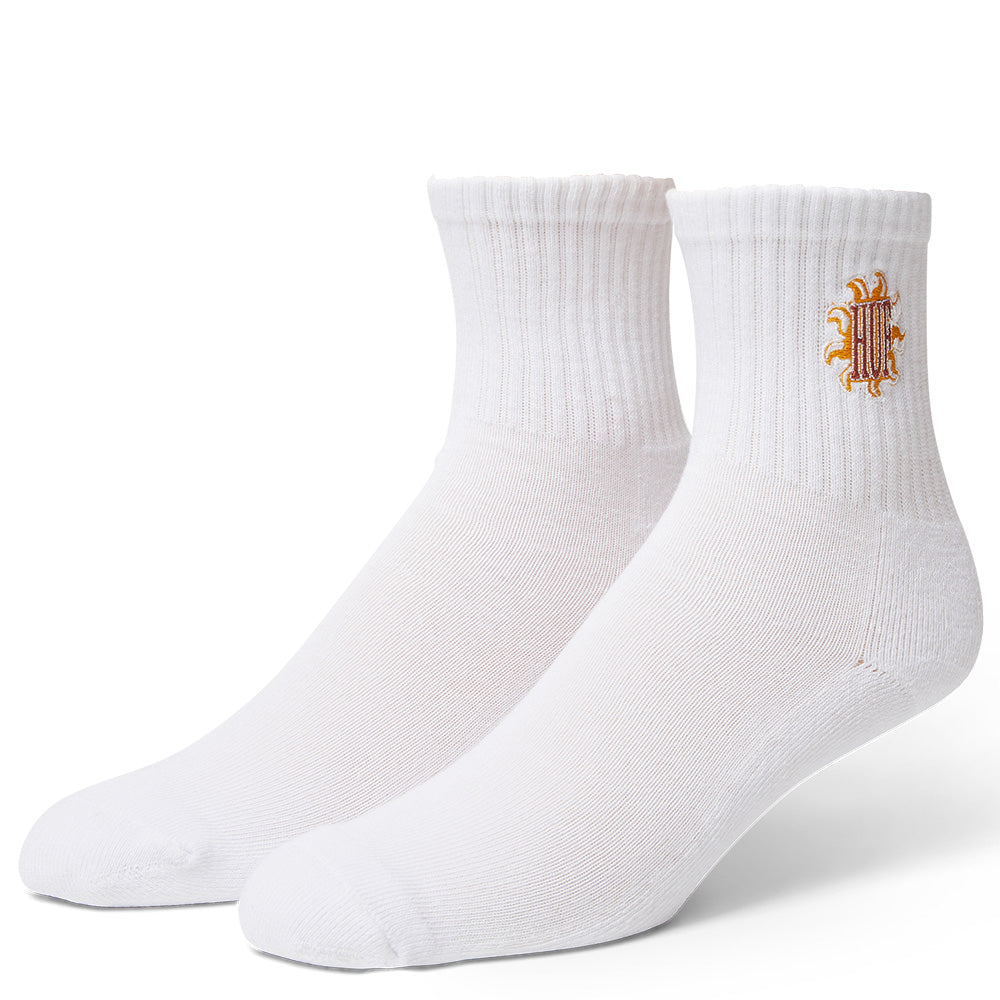 HUF APOLLO 1/4 SOCK WHITE