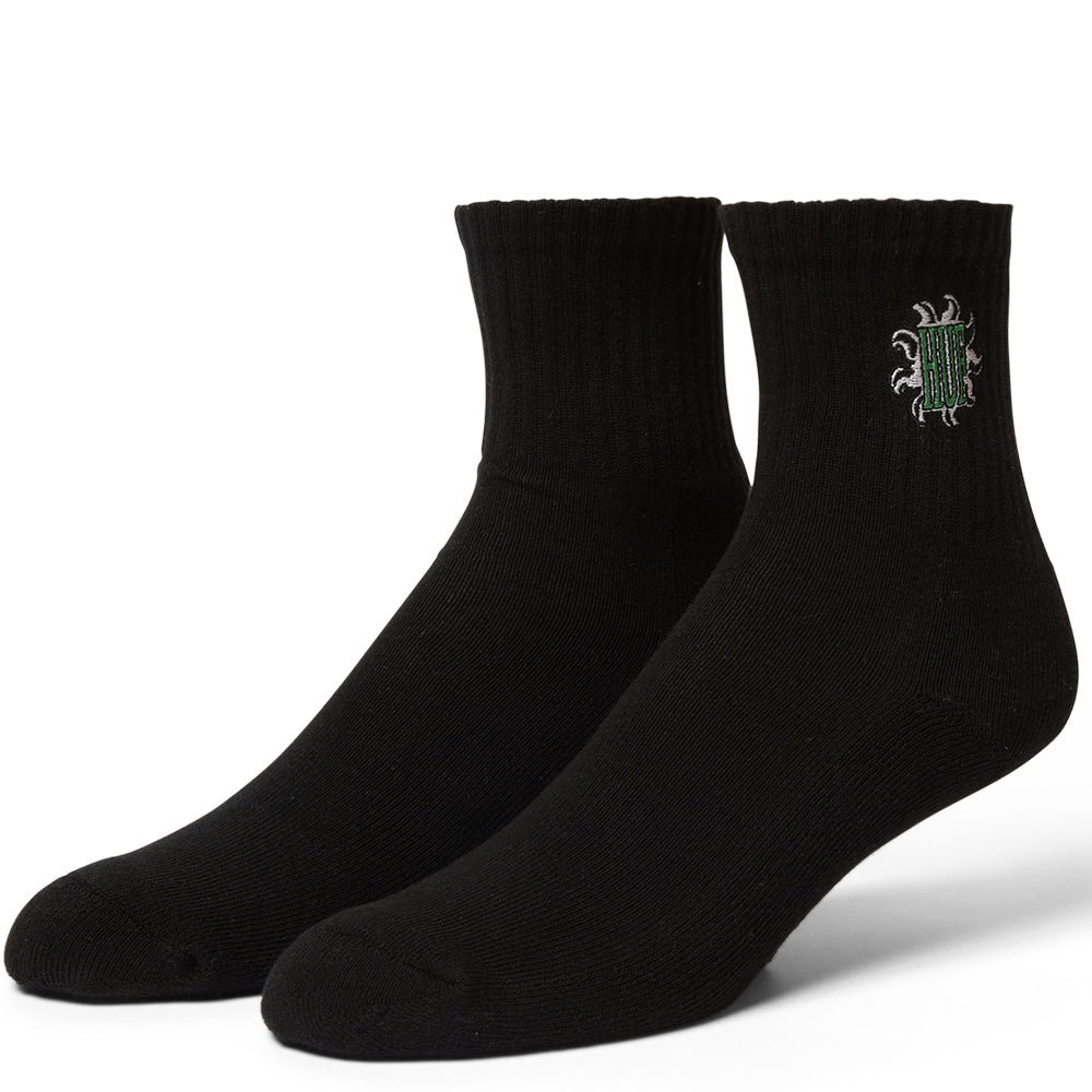 HUF APOLLO 1/4 SOCK BLACK
