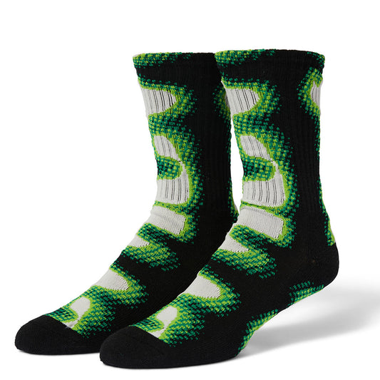 HUF BLUR CREW SOCK BLACK