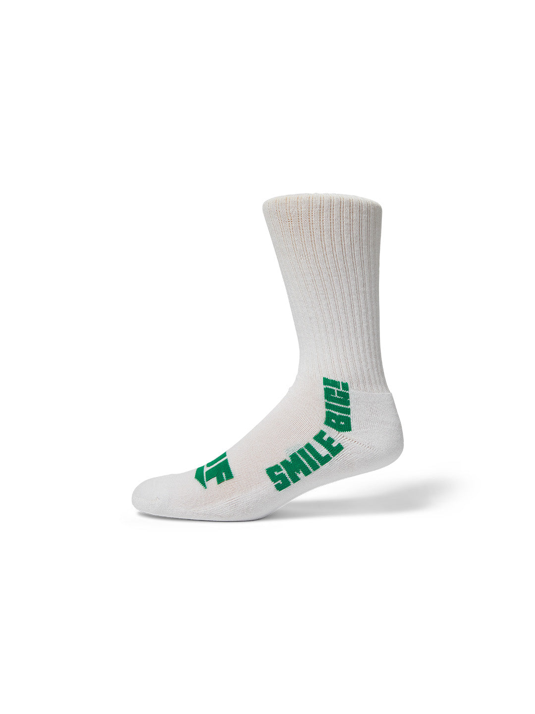 Big Smile Crew Sock White