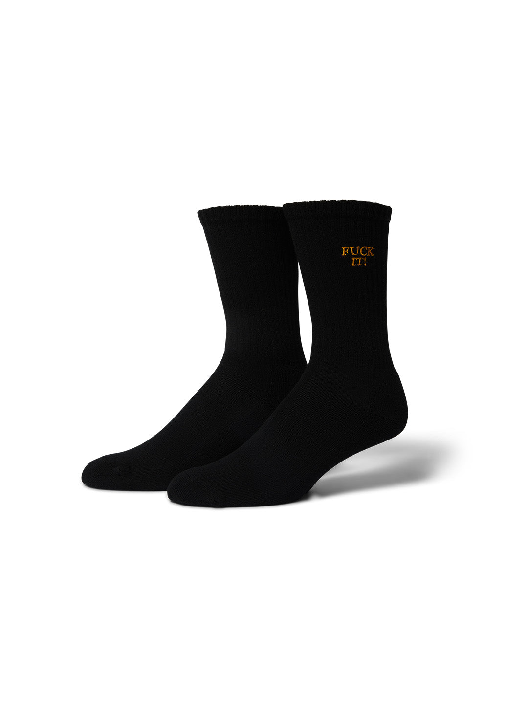 Fuck It Embroidered Sock Black