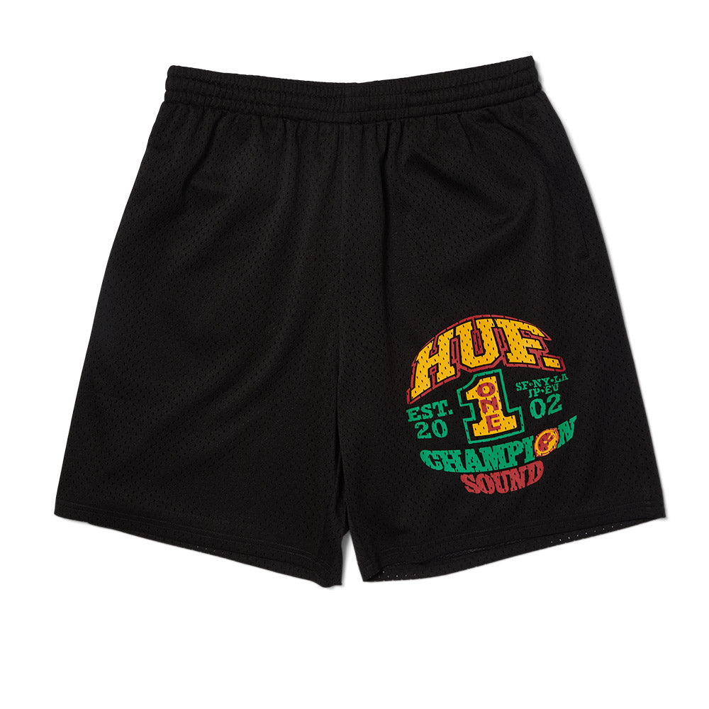 HUF CHAMPION SOUND MESH SHORT BLACK