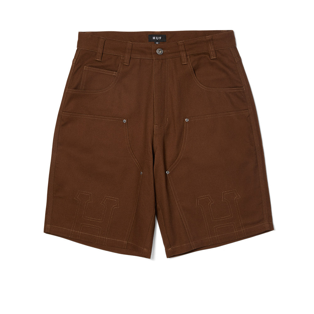 HUF CLASSIC H DOUBLE KNEE SHORT BROWN