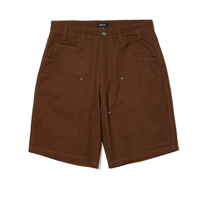 HUF CLASSIC H DOUBLE KNEE SHORT BROWN