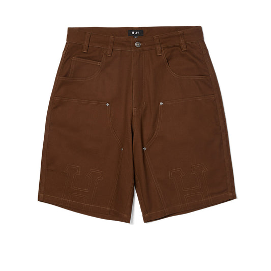 HUF CLASSIC H DOUBLE KNEE SHORT BROWN