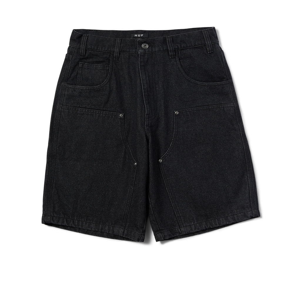 HUF H DOUBLE KNEE DENIM SHORT BLACK