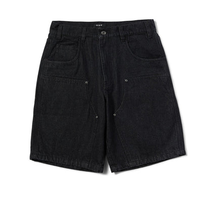 HUF H DOUBLE KNEE DENIM SHORT BLACK